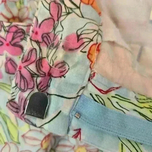 Talbots Floral Print Casual Pants Size 14 Cotton Blend Spring Summer - Picture 7 of 8